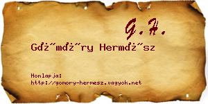 Gömöry Hermész névjegykártya
